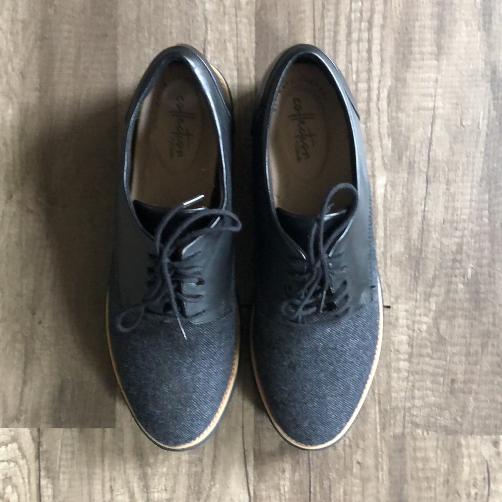 Clarks Women’s Sharon Rae Lace Up Wedge Loafers 9 - Picture 3 of 9